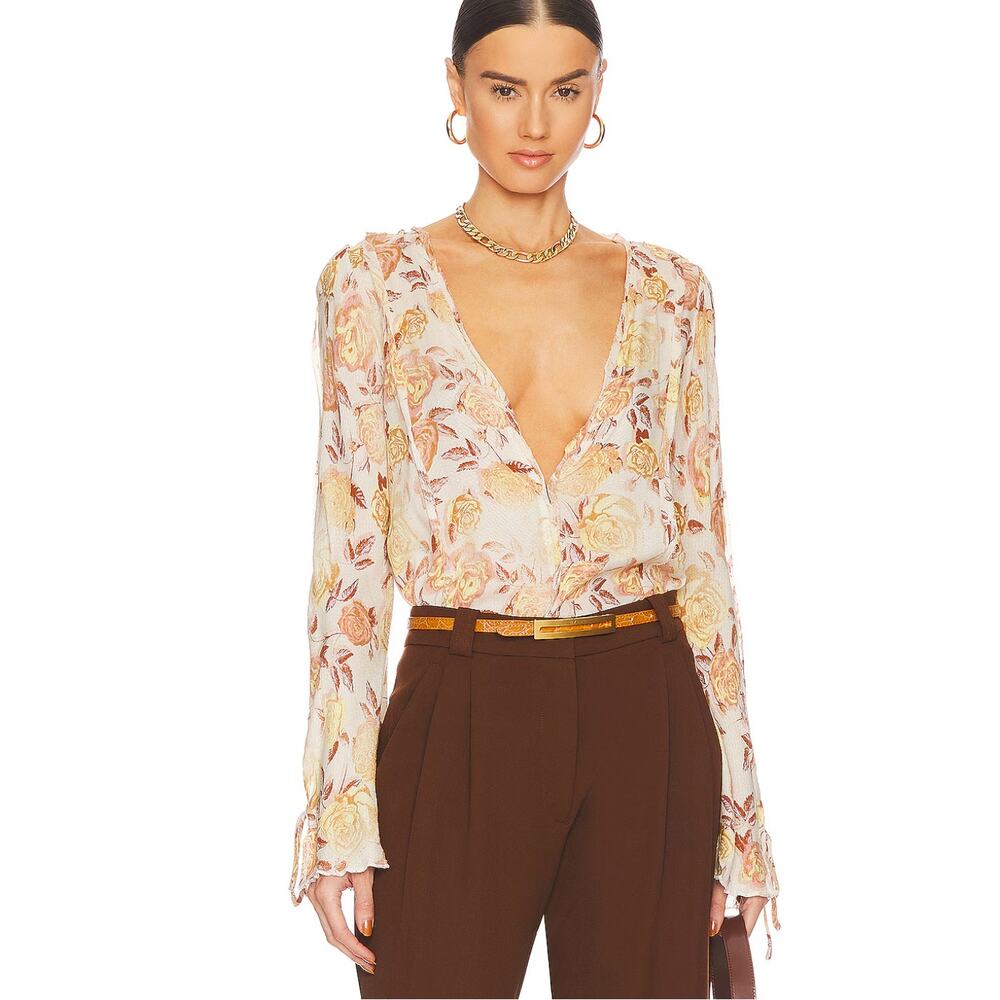 Free People Intimately Free Everything's Rosy Bodysuit Small Boho Feminine